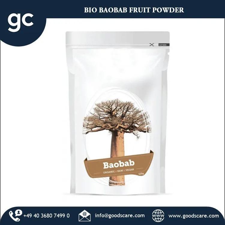 Made in Germany Private Label/Custom Label Organic and Raw Bio Baobab Fruit Powder for Bulk Purchase