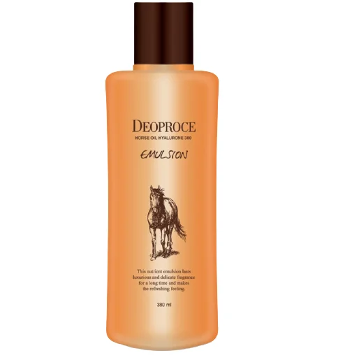 
Private label OEM/ODM Nutrition Glow Whitening Elasticity Moisturize Horse Oil Hyalurone 380 Emulsion Made in korean cosmetics 
