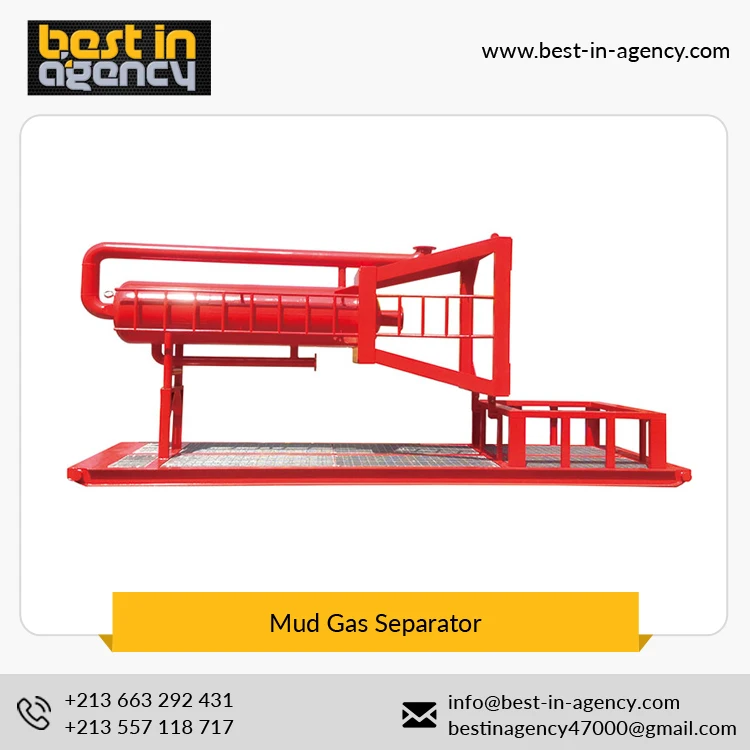 200-280 m3/h Capacity Solids Control Oilfield Mud Gas Separator 2265x2000x5681mm
