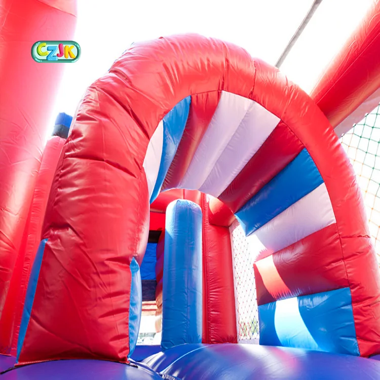 3 in 1 game inflatable fire truck master jumping firetruck bouncy castle slide bounce house for kids