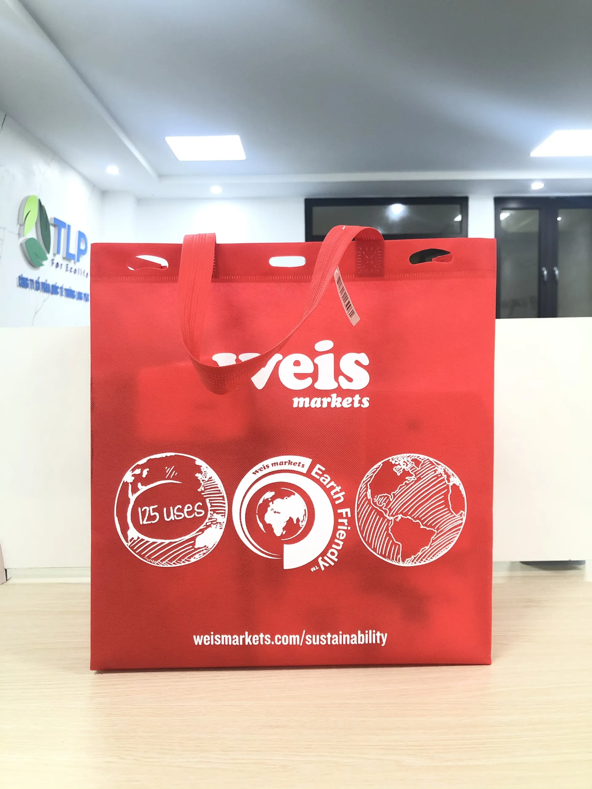 2022 Supermarket Shopping Bags Heat Seal Printed with Logo Large Quantity Low Price