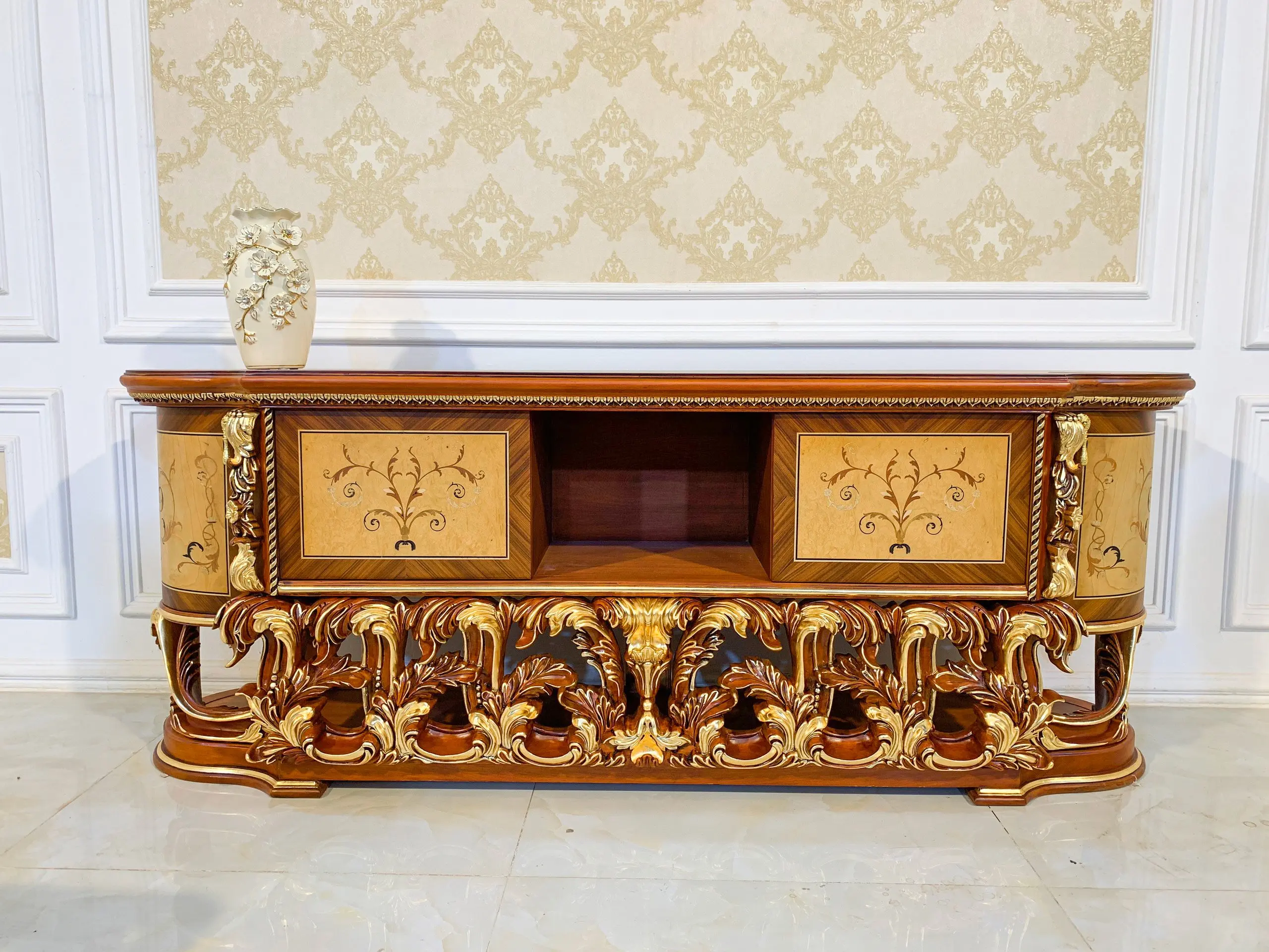 Customized Luxury Furniture Living Room Fabric Sofa,Classic Italy Carving Wooden Sofa