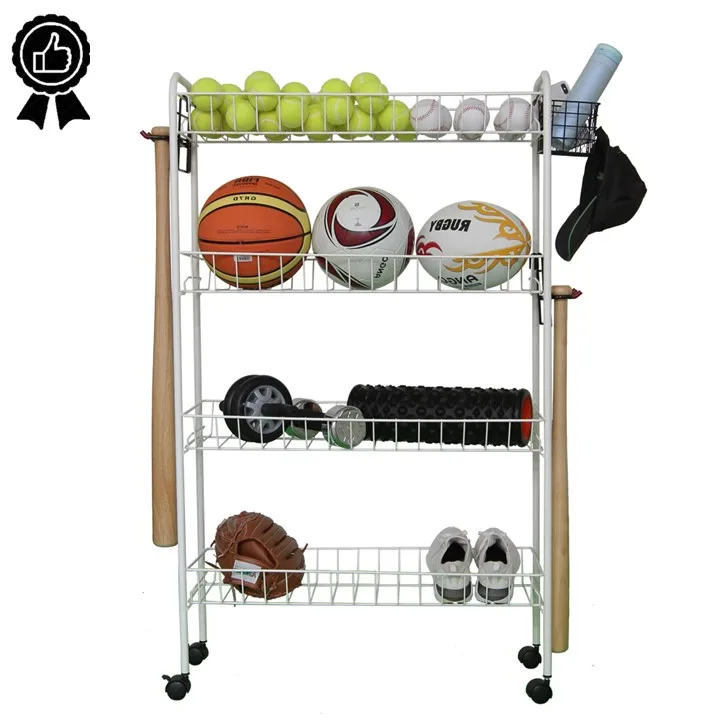 Ball organizer cart sports room Stadium indoor outdoor ball storage garage