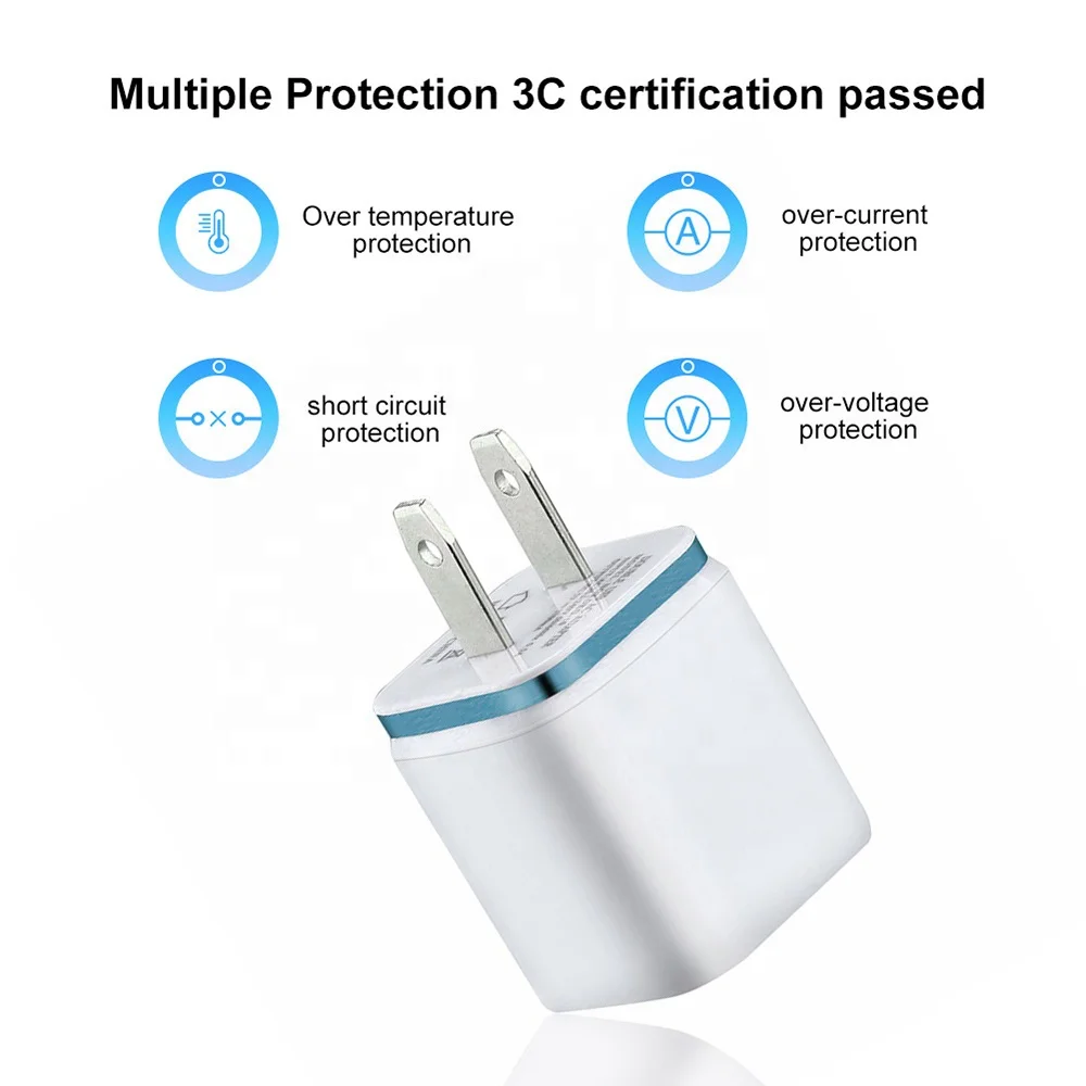  Универсальный 2A Dual USB Автомобильное зарядное устройство Быстрая зарядка для путешествий по стандартам ЕС/США штекер Адаптер переносного сетевого зарядного устройства iPhone