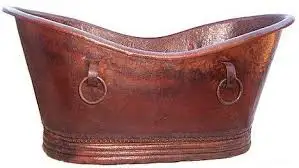 Copper Bath Tub Round
