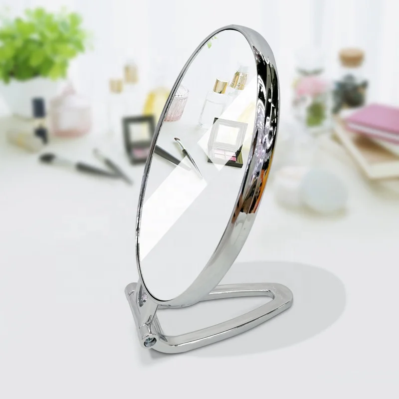 Electroplate Silver Pink Golden 3X Magnify Double Dual Sides Oval Round Square Hand Cosmetic Makeup Mirror
