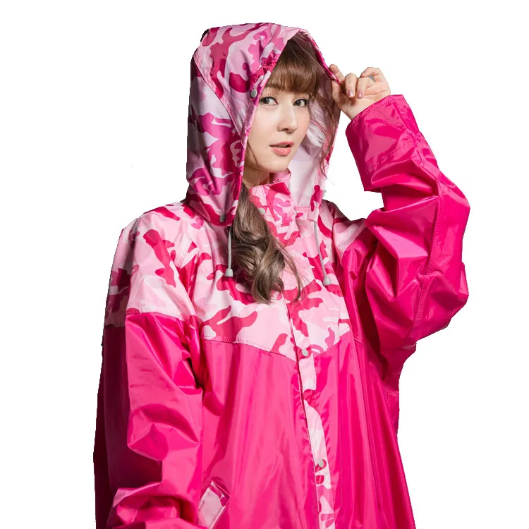 Camouflage pattern full body best quality rain coat for biker