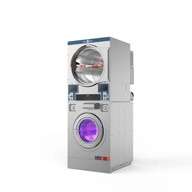 Automatic Coin Operation Cloth Washing Machine With Tumble Dryer for Commercial