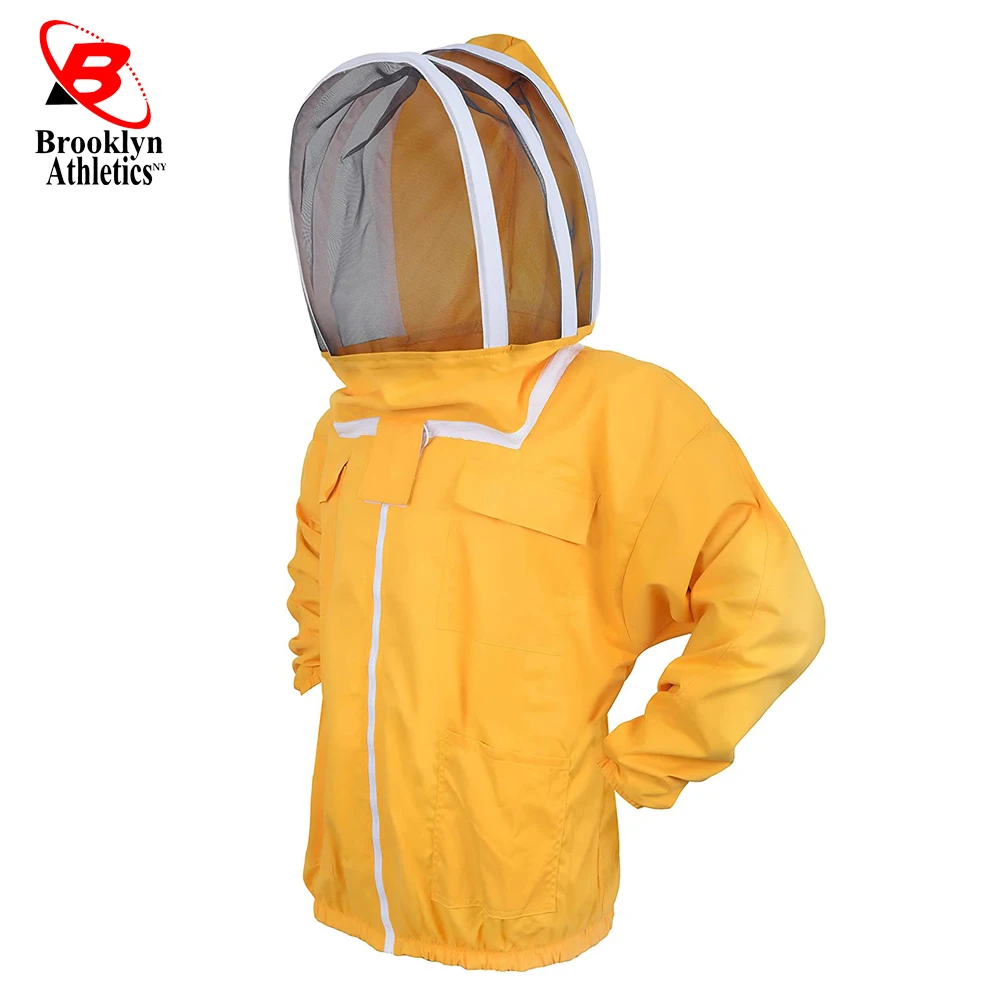 100% Cotton Beekeepers Safety Jacket Protective Ventilated Coverall Suit for Work Clothing