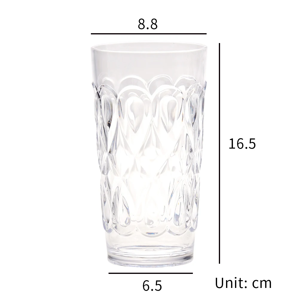 [Holar] Taiwan Made 21 Oz Tall Unbreakable Reusable Plastic Cups Tumblers for Drinks