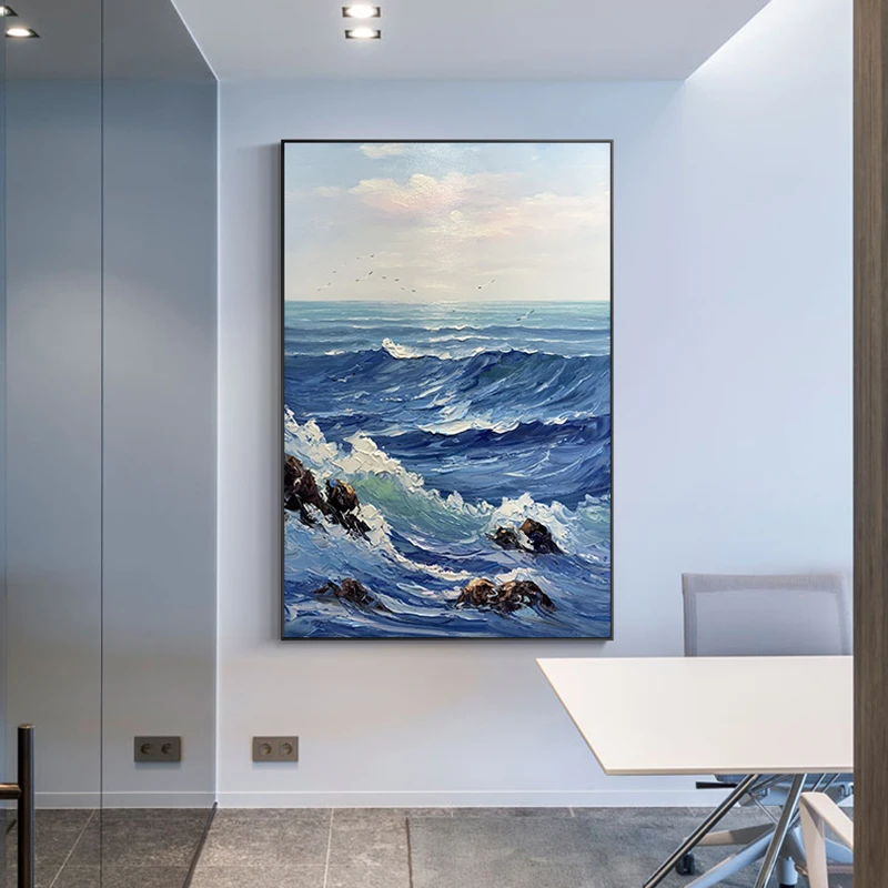 Seascape Painting Scenery Canvas Custom Decorative Home  Landscape Living Room 20*30 inch/50*75 cm