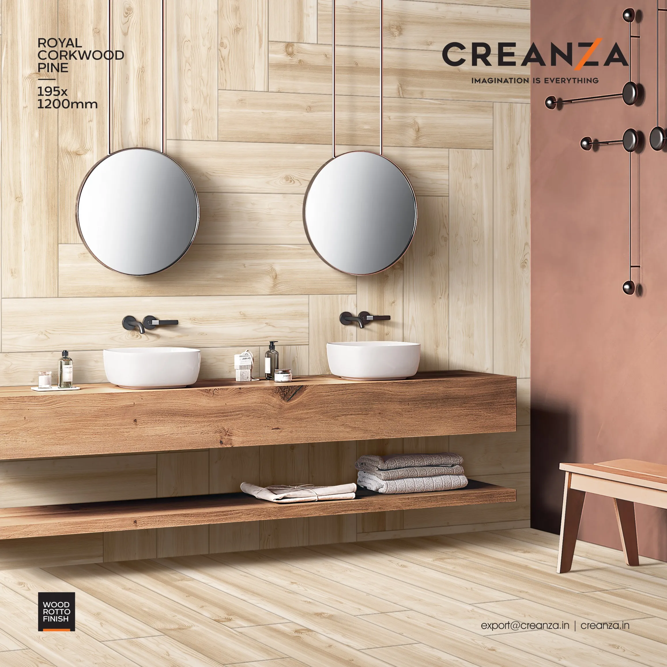 wood stripe porcelain tiles 195x1200 mm rotto finish high quality for wall and floor wooden plank