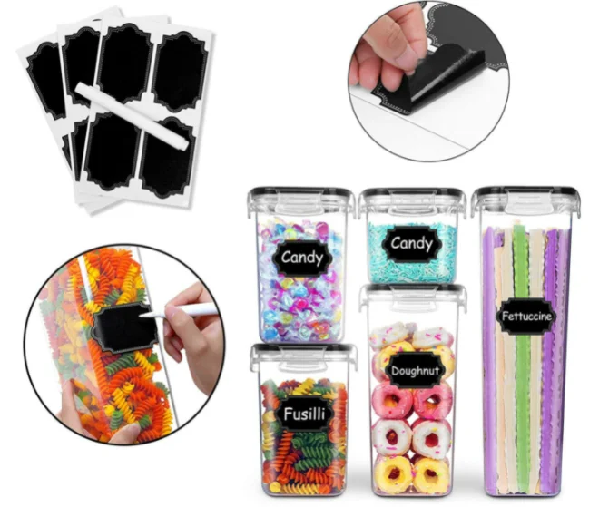 2022 Square grains airtight tank with lid kitchen food storage tank PP dried fruit snack storage tank