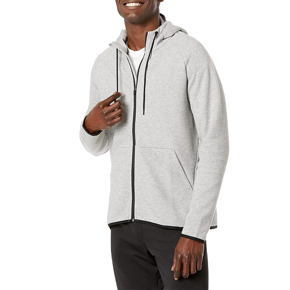 High Quality Hoodie Zipper Winter Thick cotton polyester Blank Solid Color pullover Hoodie For Men