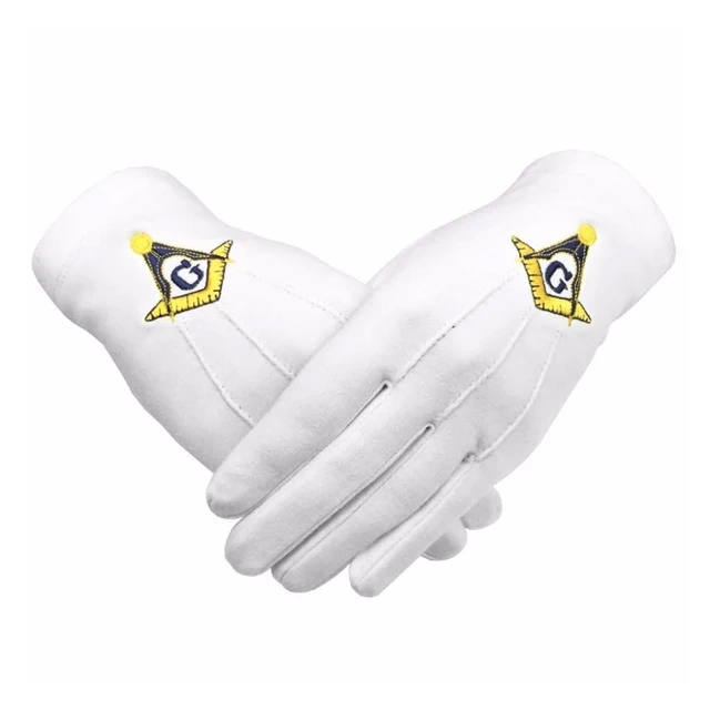 Черные перчатки с вышивкой новый привлекательный дизайн логотипом масонской на продажу