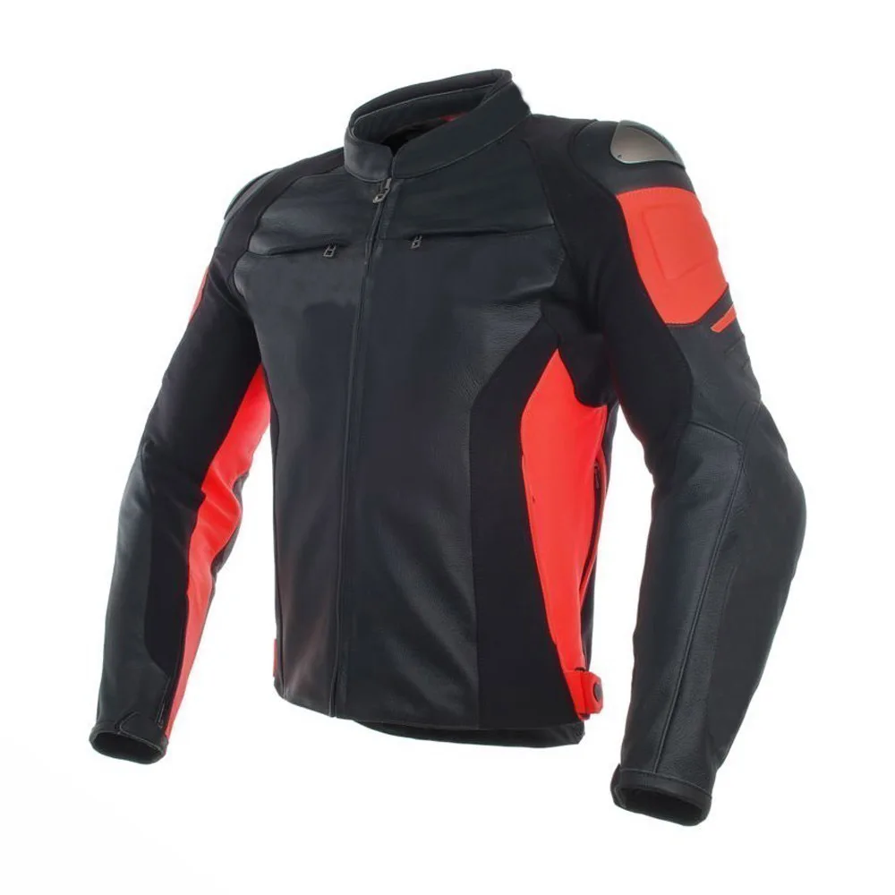 Wholesale High Quality Original Cowhide Leather New Classic Motorbike Leather Jacket For Biker Racing Jacket