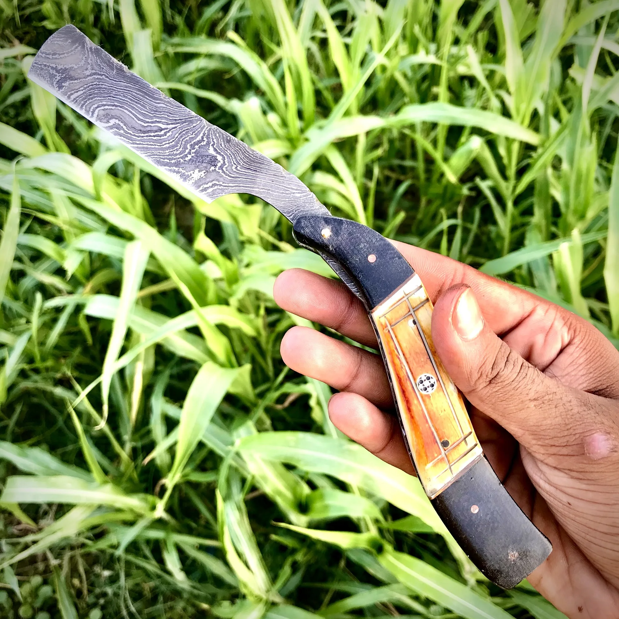 Бритва из дамасской стали ручной работы на заказ бритва с прямыми краями для мужчин подарок Amazone