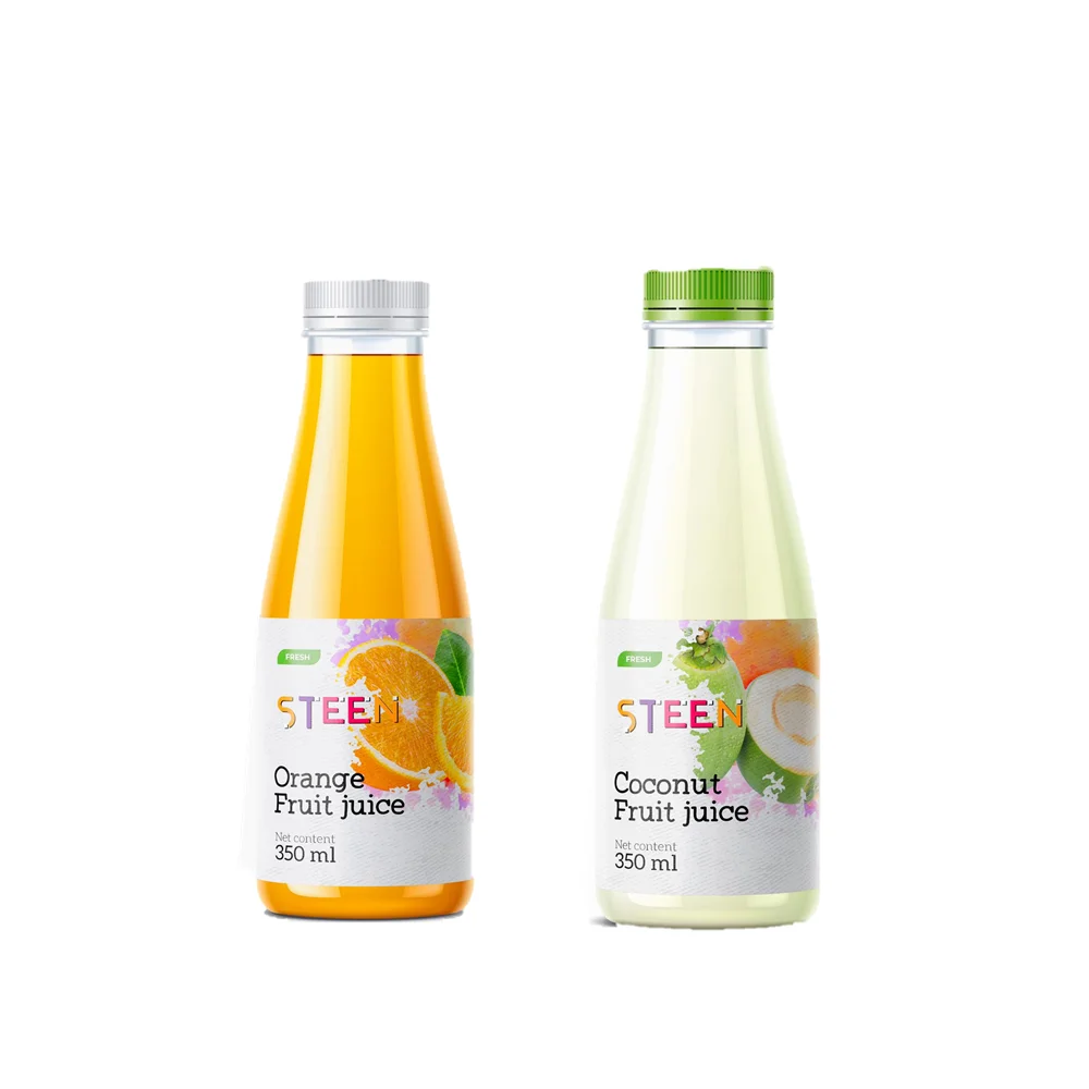 Supplier health juice drink 350ml Steen bottle - Coconut wholesale Natural soft drinks  with Fresh fruit juice Drink