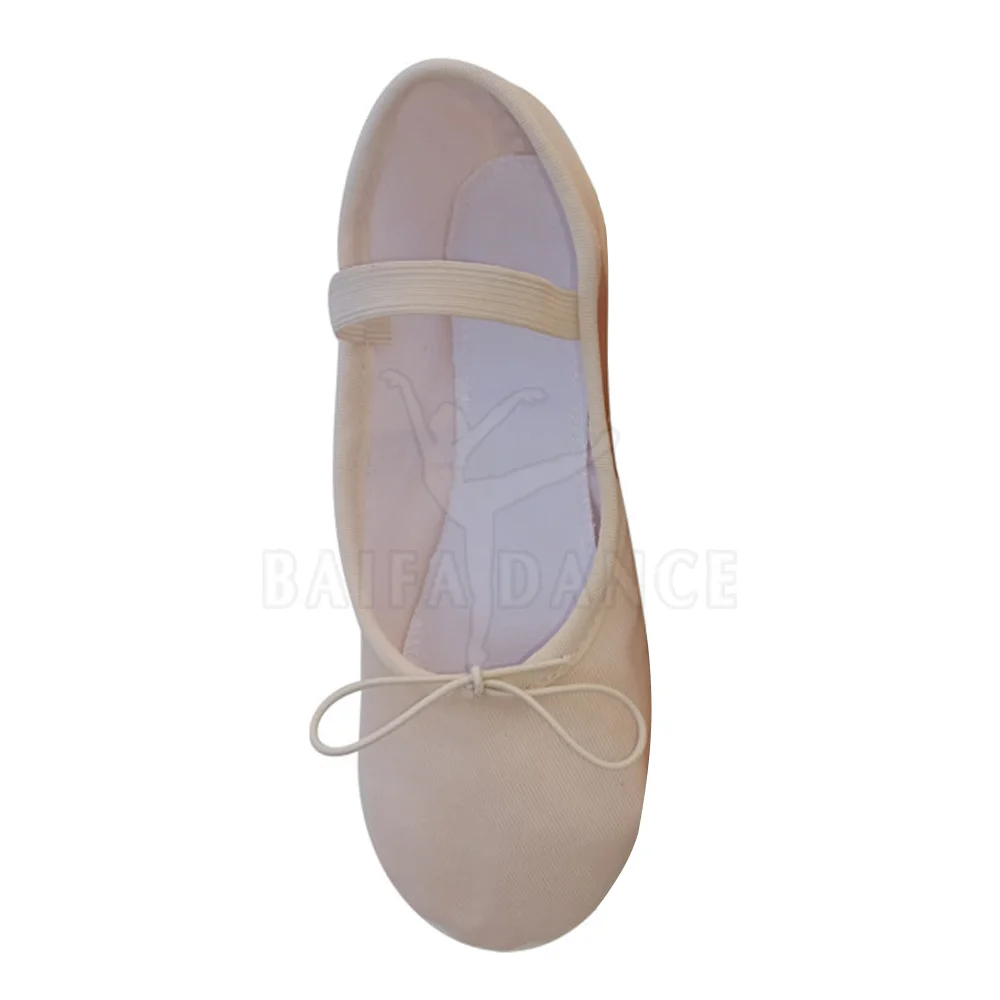 2021 Professional Canvas Ballet Dance Toe Shoes Flat Pointe Shoes With Elastic Opening For Girls