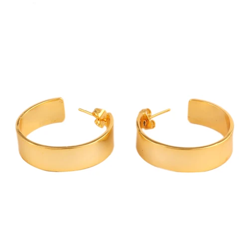 New Fashion Design Metal Hoop Earring Brass Gold/silver Plated Earring Statement Official Wear Handmade Women Hoop Bali Earrings