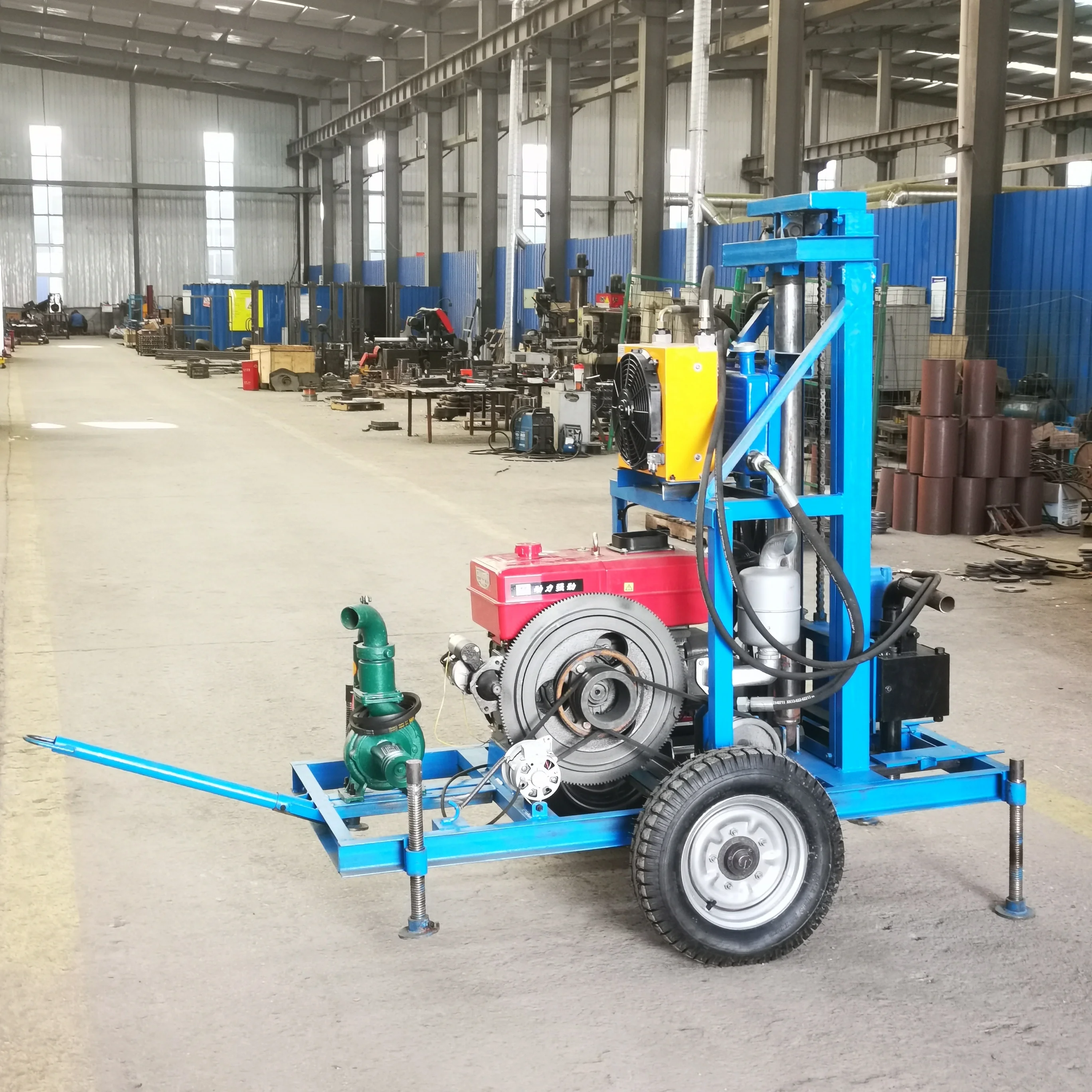 Hongrun Small Portable Diesel Hydraulic Water Well Drilling Drill Rig Drilling Rig For Water Well