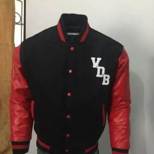 Baseball Jacket Varsity Baseball Cotton Jacket Letterman Jacket 8 Colors 100% Wool & Cowhide Leather Double Face Leather Men