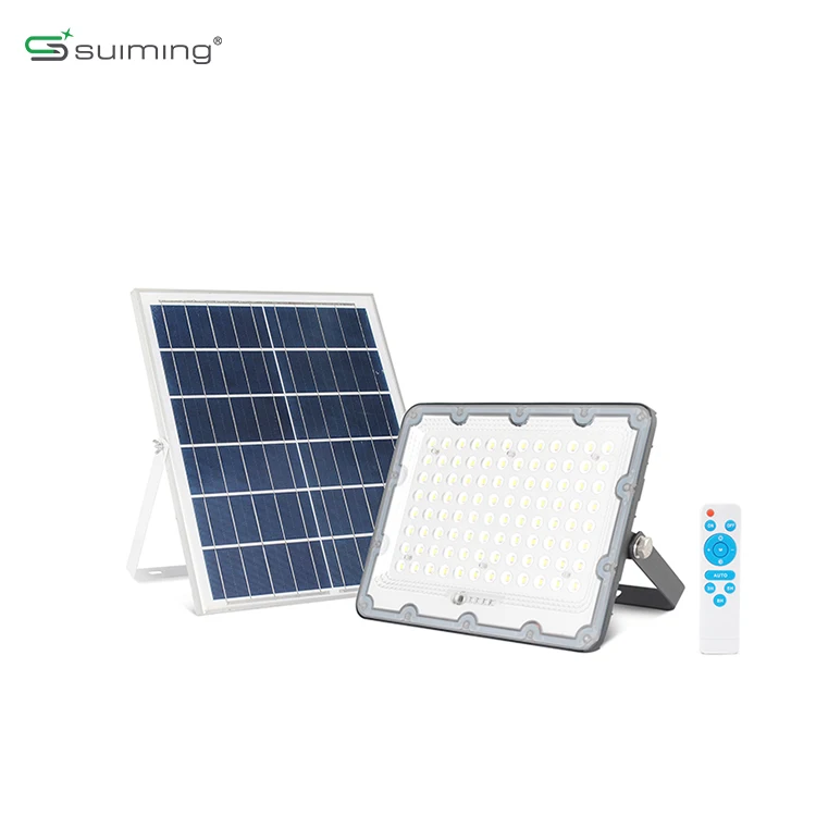smart led flood ip66 waterproof 100w 200w 300w 400w  500w solar led flood light with sensors