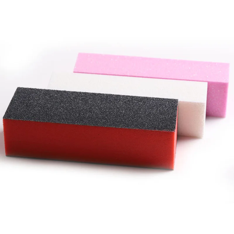 TSZS  Professional High Quality Block 4 Way Manicure Pedicure Tools Black Pink White Buffer Nail Buffer