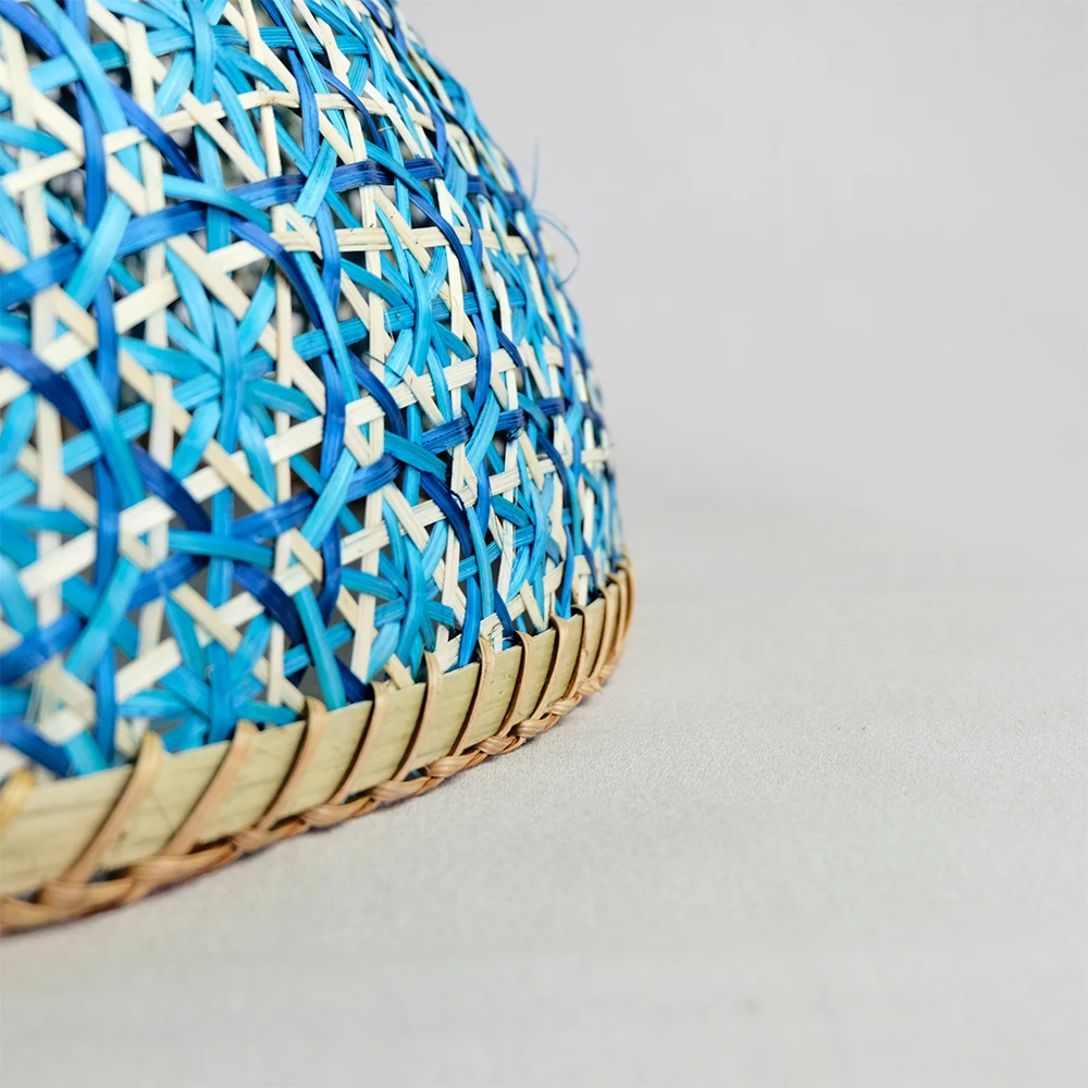 Bamboo string fruit basket with bamboo cover food protection basket for sale (Made in VietNam) Bamboo woven cover