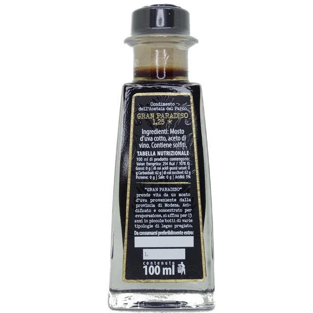 
Italian high quality 100 ml Seasoning of the vinegar of the park Gran Paradiso Label 