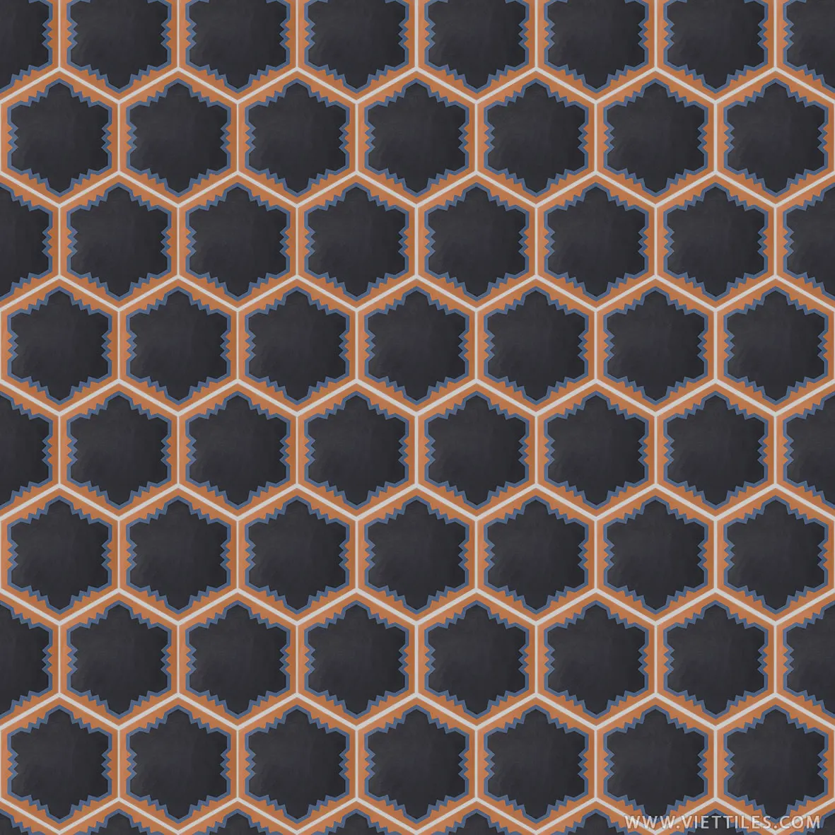 
Vietnam Encaustic Hexagonal cement tiles 230x200x16mm 