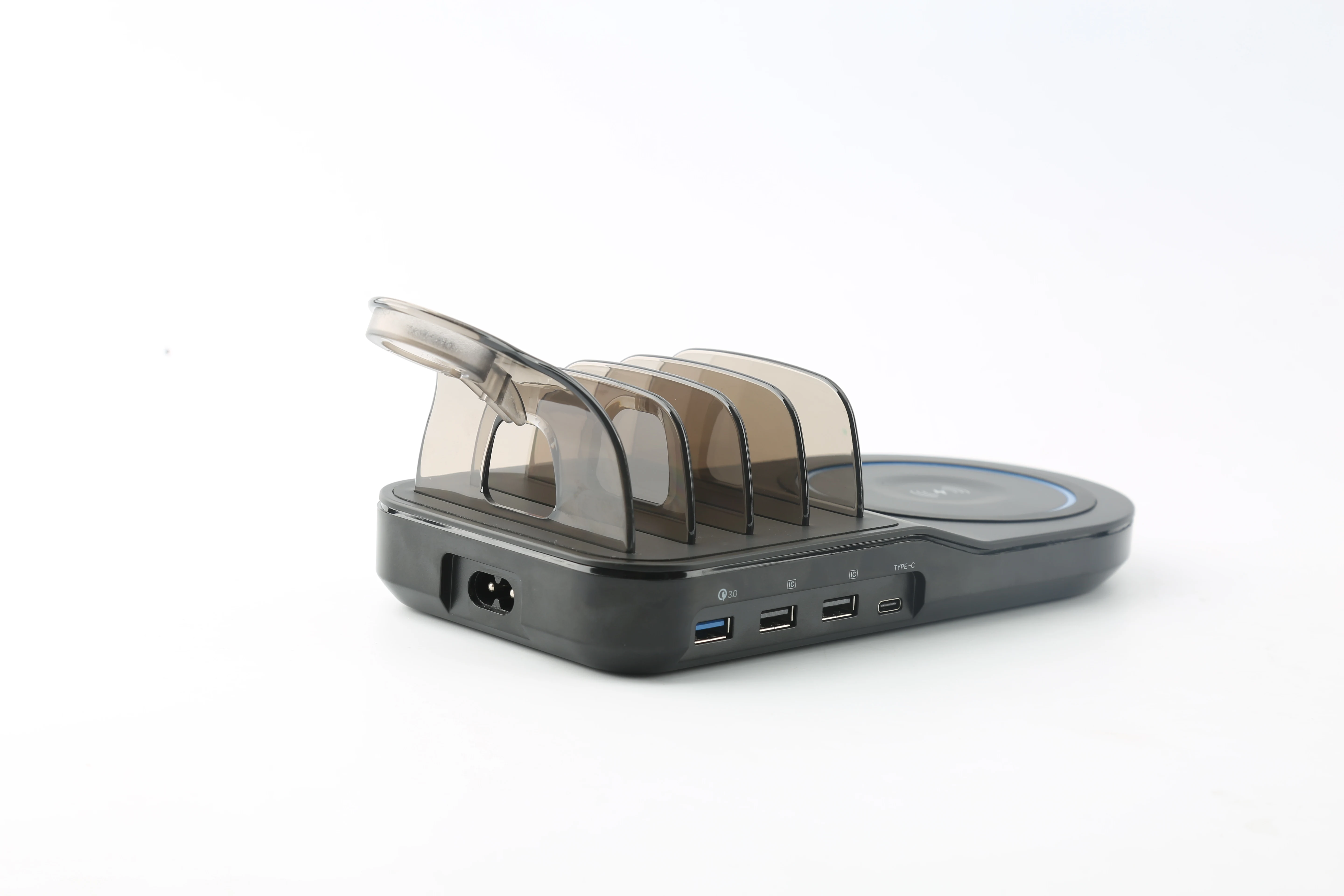 
Multiple Device Fast Charging Station 3 in1 Wireless Charger with QI and ETL Certification 