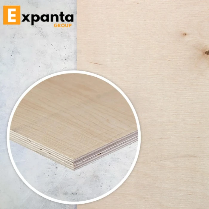 Plywood Birch 15mm Polished BB/CP Plywood Product For Sale 1525x1525