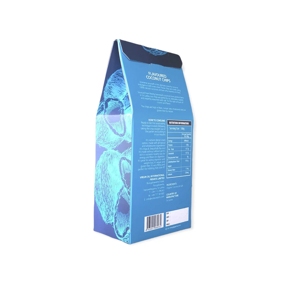 Hot Sale Premium Healthy Low Fat Wholesale Non Fried Organic Coconut Chips 200g Pouch  Salt Flavored Taste Origin From Sri Lanka
