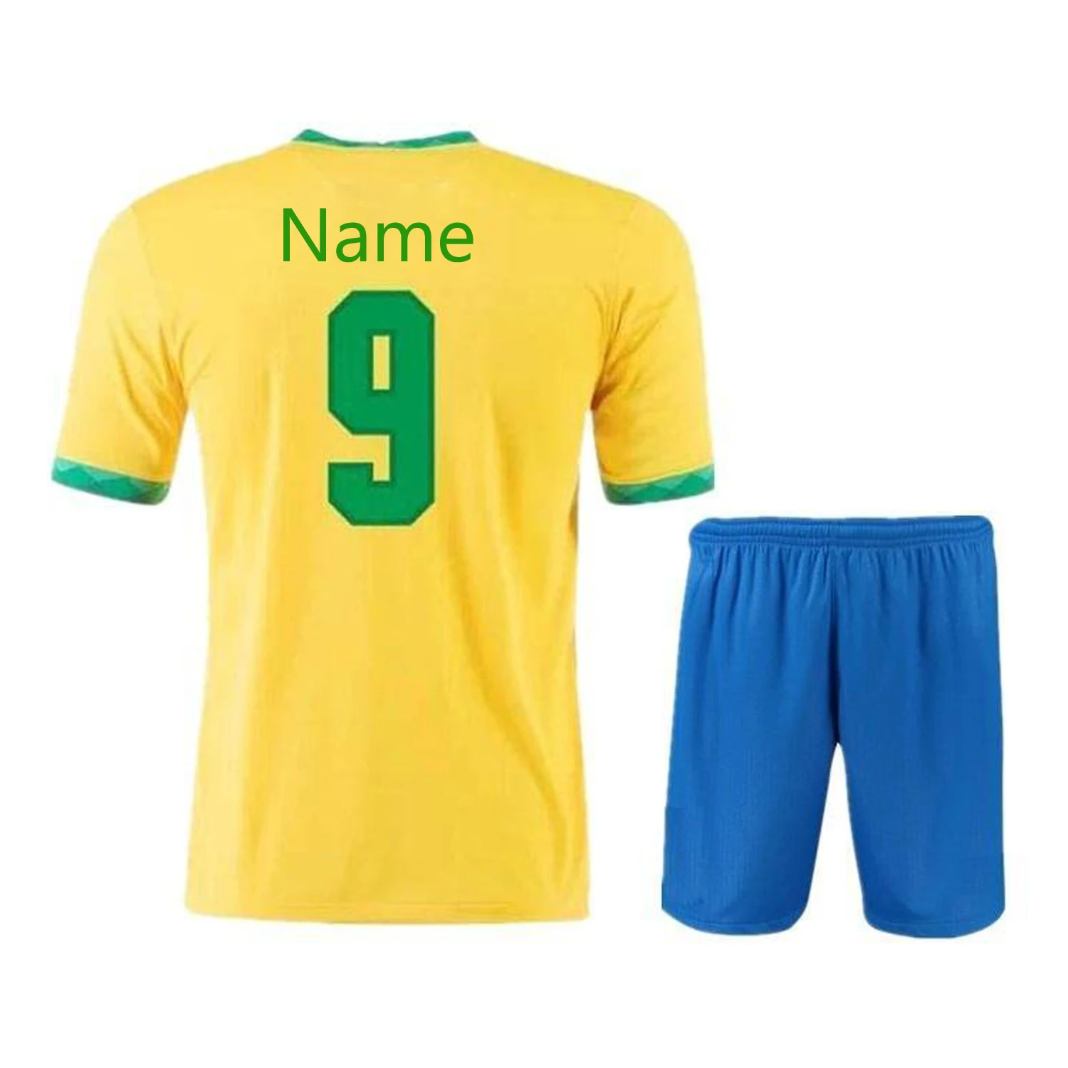 Custom logo Sublimation Printing Soccer Wears High Quality 2021 Brazil Football Uniform
