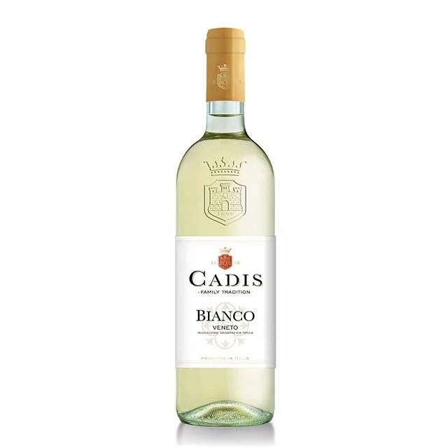 Italian white wine - Bianco Veneto IGT - Cadis - Glass Bottle 0,75 - Color: Straw Yellow - Palate: Dry