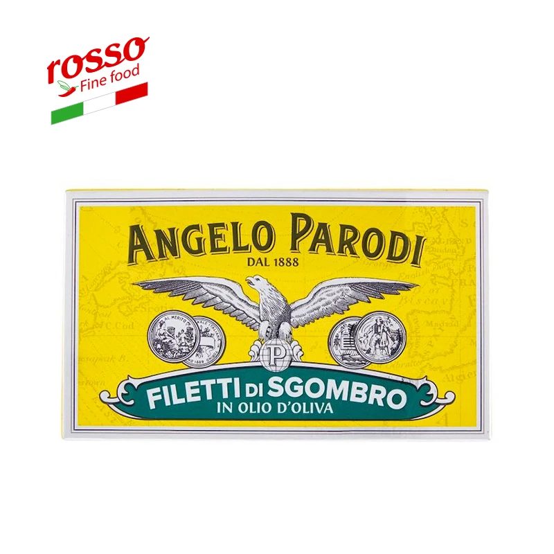 Mackerel Fillets in Olive Oil 125 g Angelo Parodi - Made in Italy