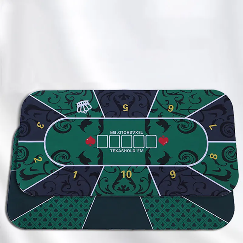 Wholesale Factory Supplies Foldable Texas Desk Casino Table Rubber Custom Poker Mat