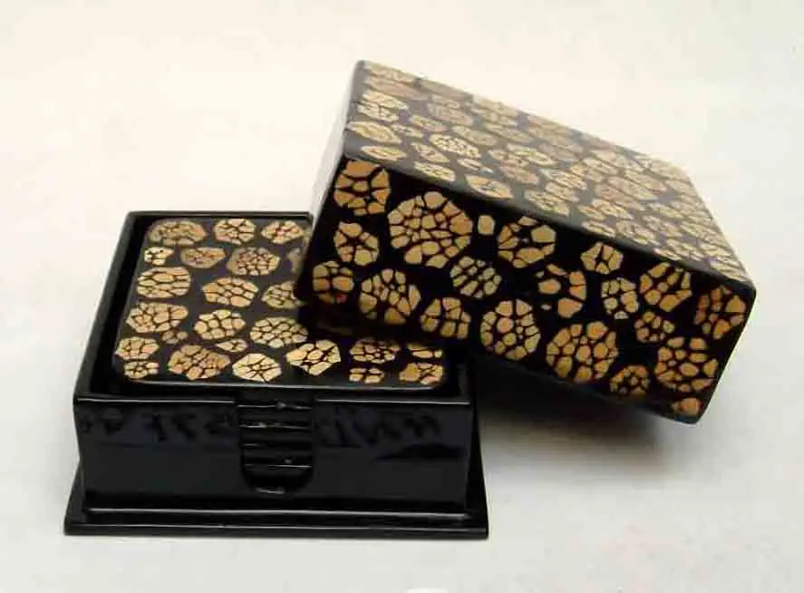 
Set of 6 square egg-cell coasters with holder, Vietnam handicrafts, suitable for tableware, home-decor, household products. 