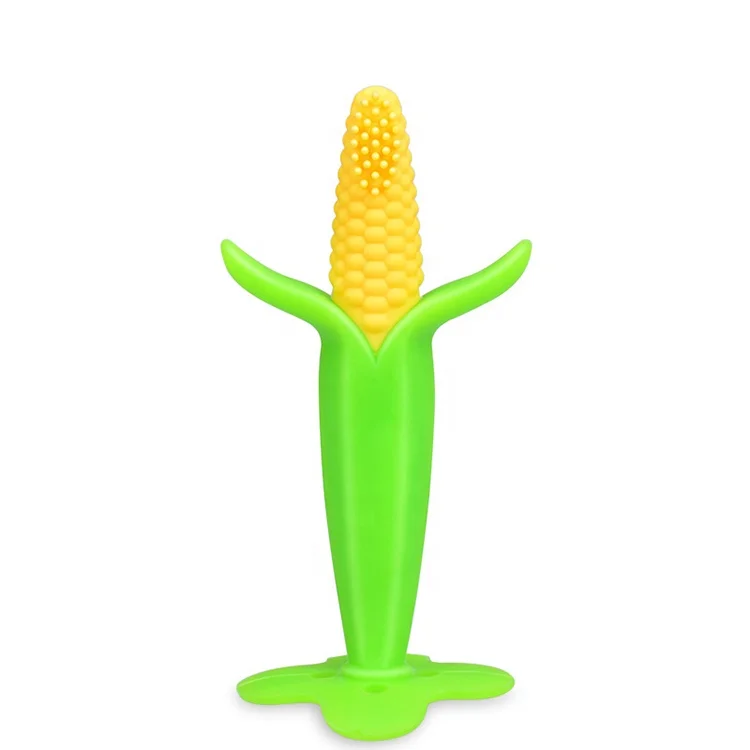 Fashion Funny Teether Newborn Chewable Silicone Baby Infant Training Toothbrush and Banana Teether