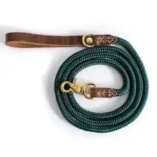 Macrame Dog Collar Leash Soft Cotton with Snap Hook Accessory Small XL Nylon Animal Pattern Colorful Decoration Training Running