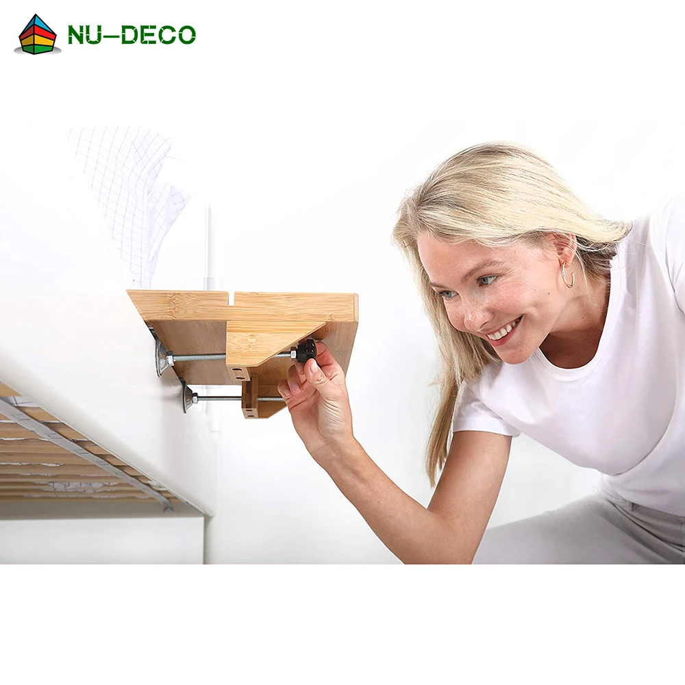 Bamboo Bunk Bed Table Bedside Shelf for Bed