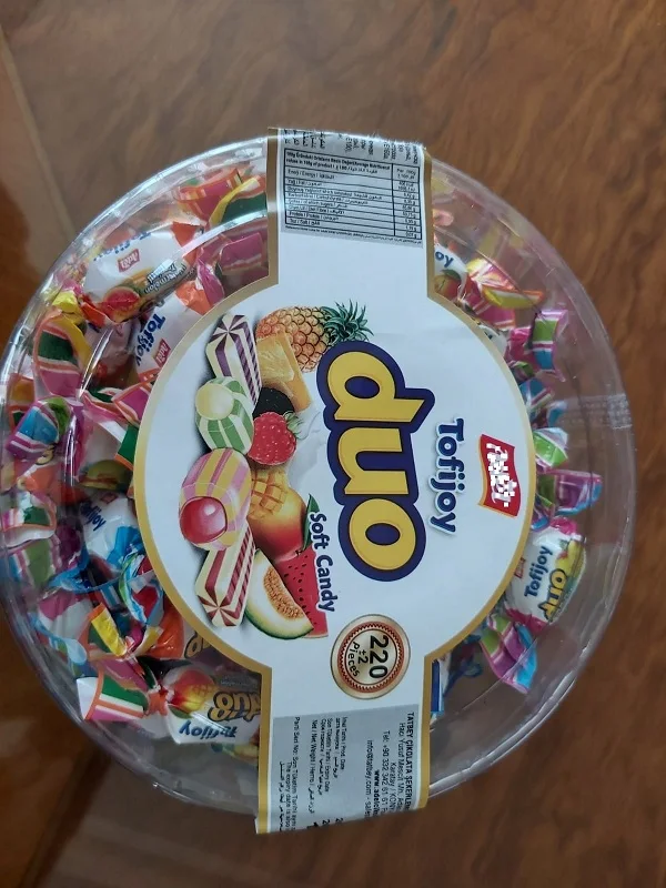 CANDY  DOUBLE COLOR  FILLED CHEWY  SWEET TOFFEE STICK FROM TURKEY