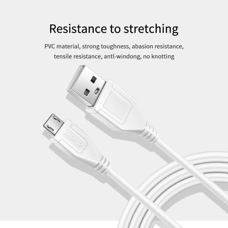 High Quality 2A USB Charging Cable Factory Micro USB Electric Charger Cable For Mobile Phone