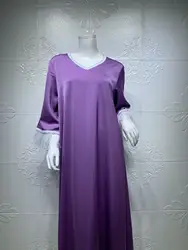 Wholesale Turkish Clothes New Model Abaya In Dubai Silk Kaftan Plus Size Islamic Robe Women Muslim Dress