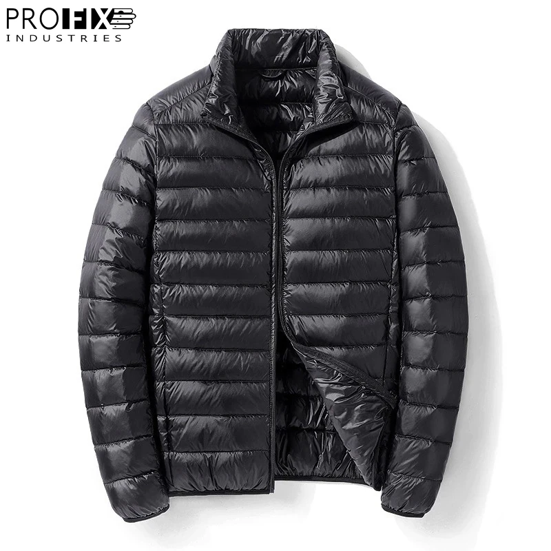 Packable Down Jacket Breathable Puffy Coat Top Quality Male Puffer Jacket Water-resistant