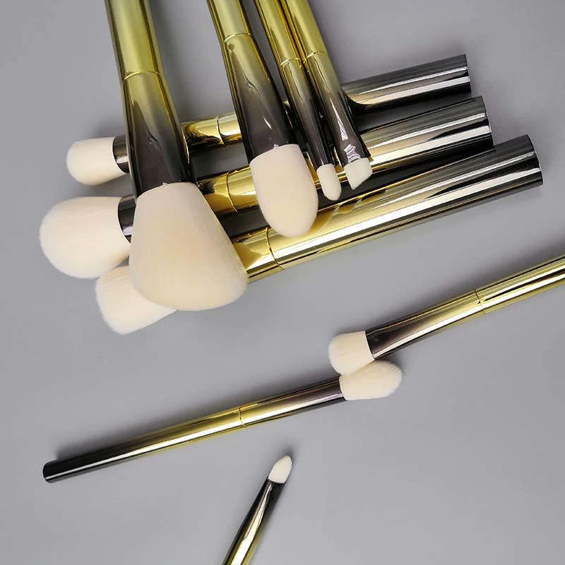 10 Pcs Premium Synthetic Cosmetic Brushes Makeup Brushes Kit