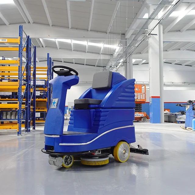 Floor Scrubber, Washer & Dryer Machine - RIDE-ON B9001  ride on hard floor cleaning vehicle