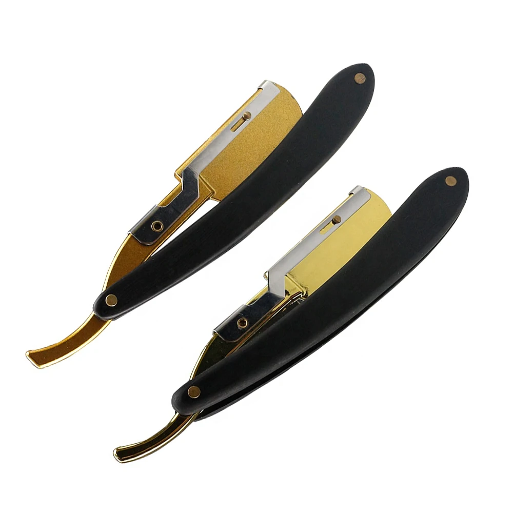 
Professional Folding Straight Razor Private Label Wooden Handle Classic Barber Straight Edge Razor Shaving Hair Shaver Razor 