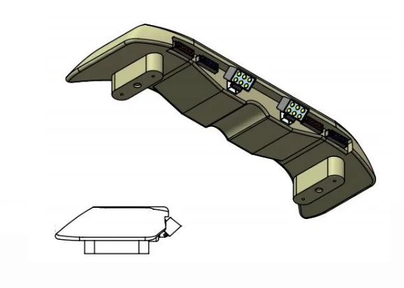 Fiberglass Mercedes Ambulance tail spoiler lights rear wing